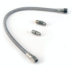 VIAIR 92789 20in Stainless Steel Braided PTFE Leader Hose  1/4in Check Valve  Swivel Fi