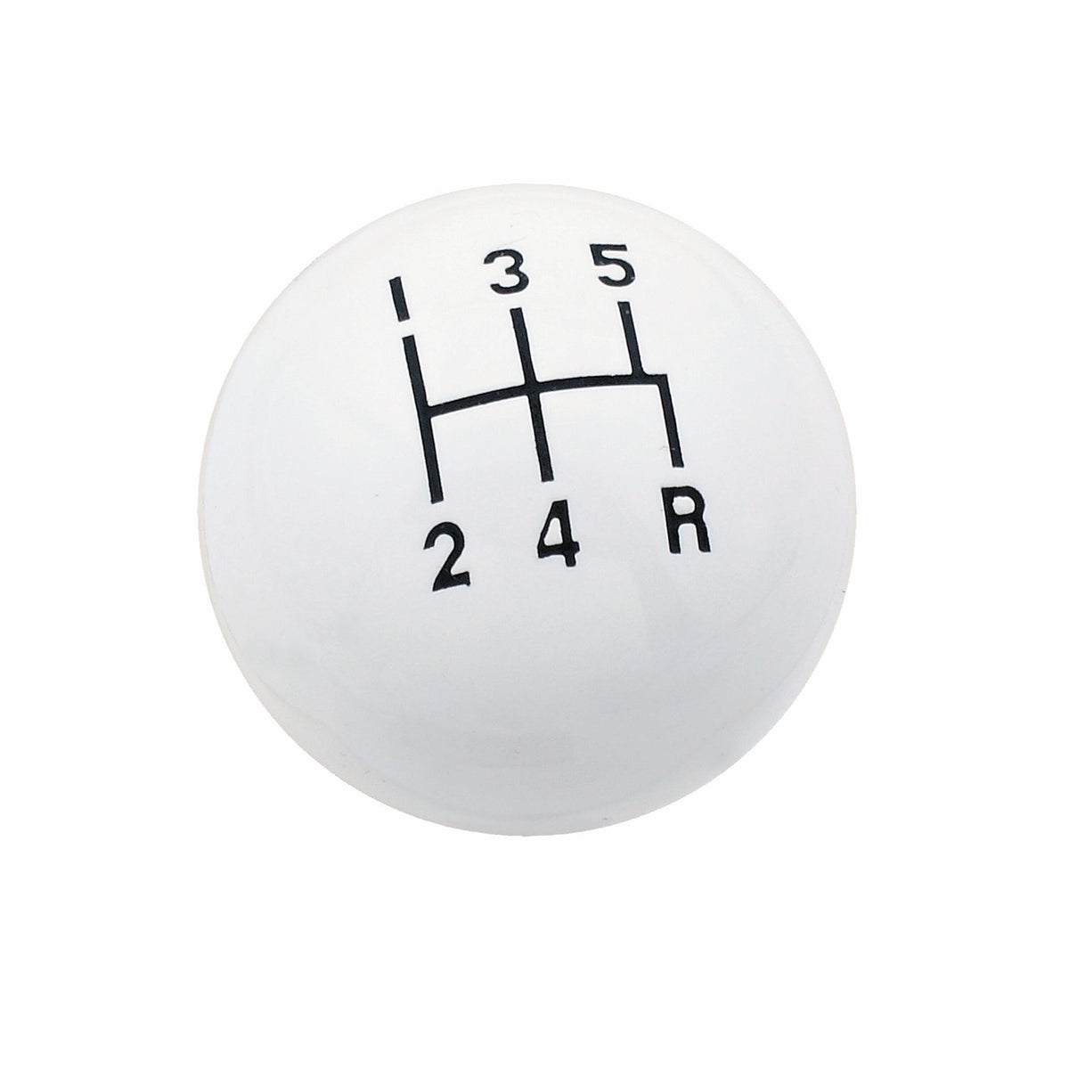 Mr. Gasket 9619 KNOB 5 SPEED CL WHT 3/8-16 UNC