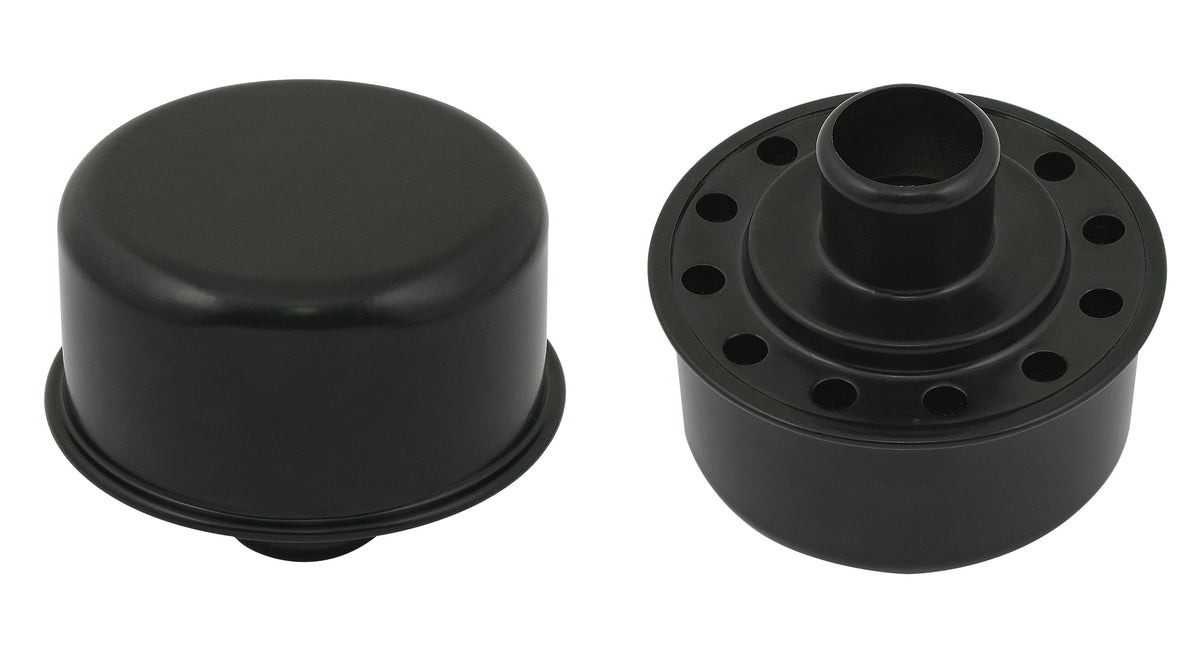 Mr. Gasket 9810BP BREATHER PUSH ON FLAT BLK