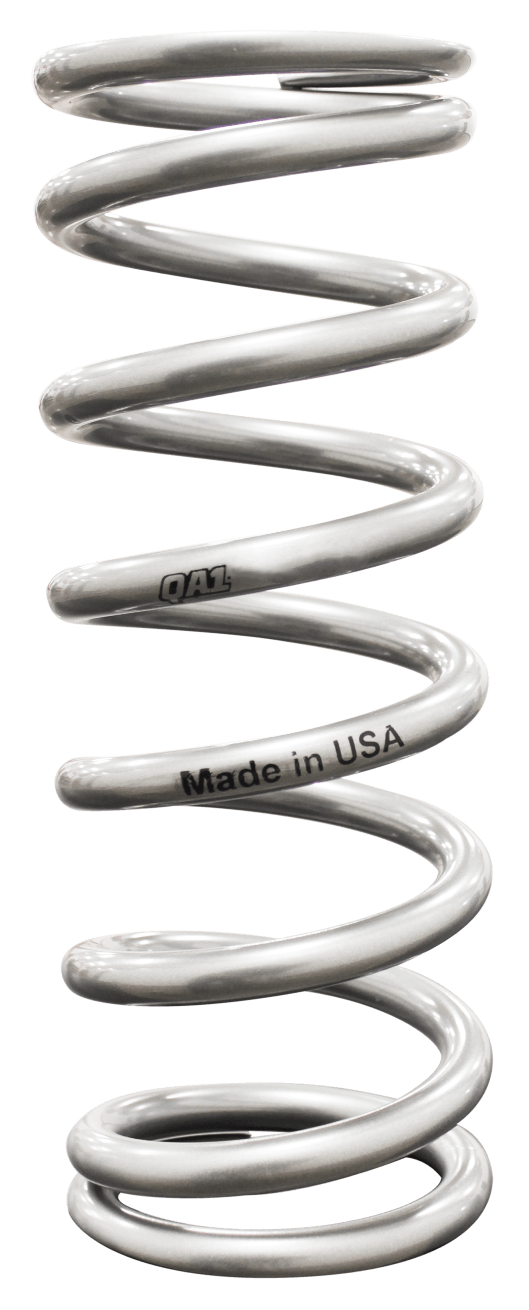 QA1 9HT500 Spring, Cr-Si High Travel 2-1/2 inch Id 9 inch X 500 Lbs/In. Silver Pwdr Coat