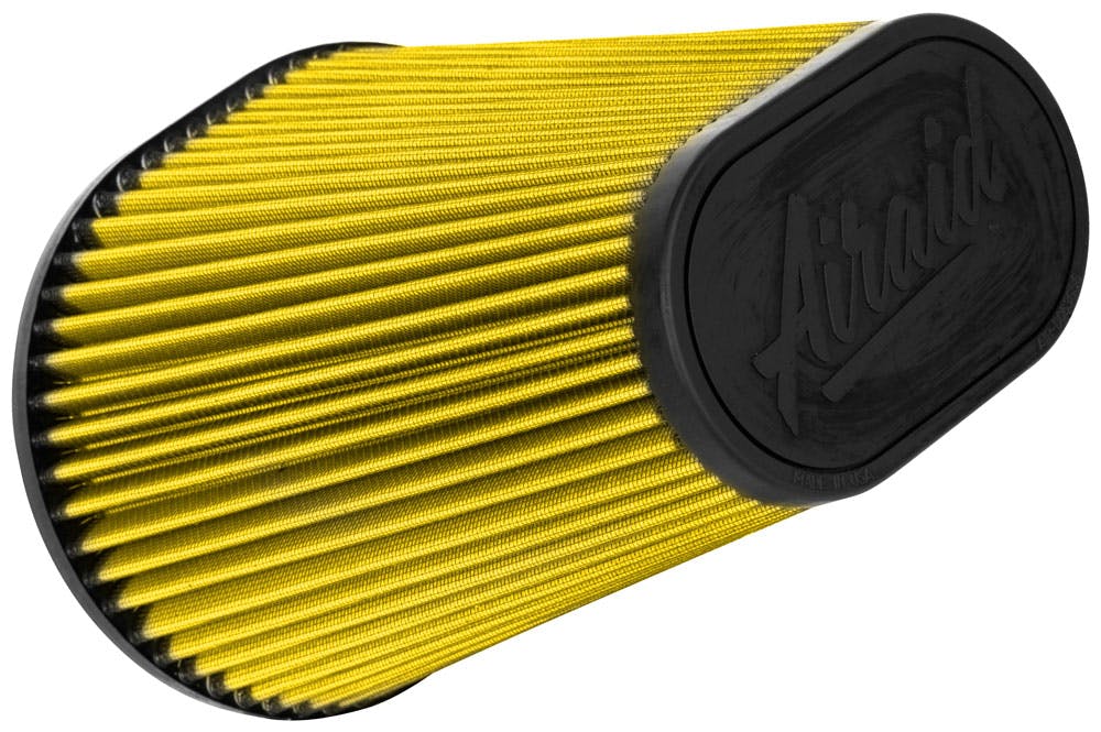 AIRAID 724-127 Air Filter Cone; 6 inch FLG, 9-1/2 inch x 7-1/2 inch B, 6-3/8 inch x 3-3/4 inch T, 9-1/2 inch H-Synthaflow