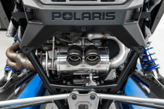 MBRP Exhaust 2022-Up Polaris RZR PRO R T304 Single Slip-on Dual Outlet Performance Series Exhaust with Carbon Fiber Tips MBRP AT-9533PT