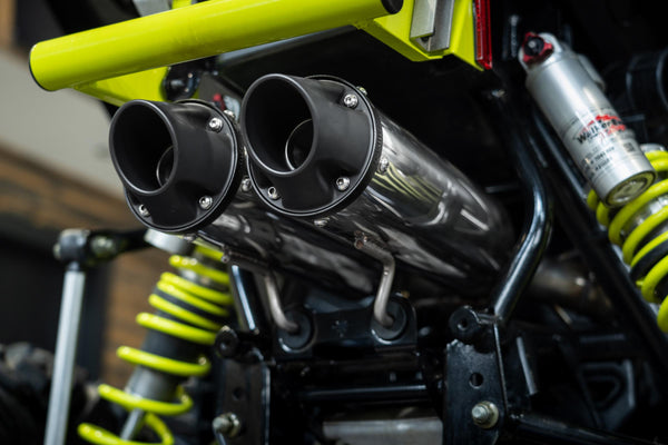 MBRP Exhaust 2020-2023 Polaris Sportsman XP 1000S and Scrambler XP 1000 Performance Series 4 Inch Dual Slip-on Exhaust MBRP AT-9534PT