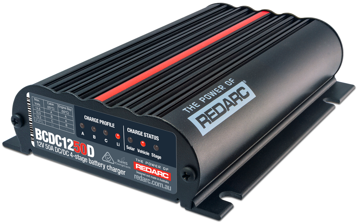 REDARC Dual Input 50A In-Vehicle DC Battery Charger BCDC1250D