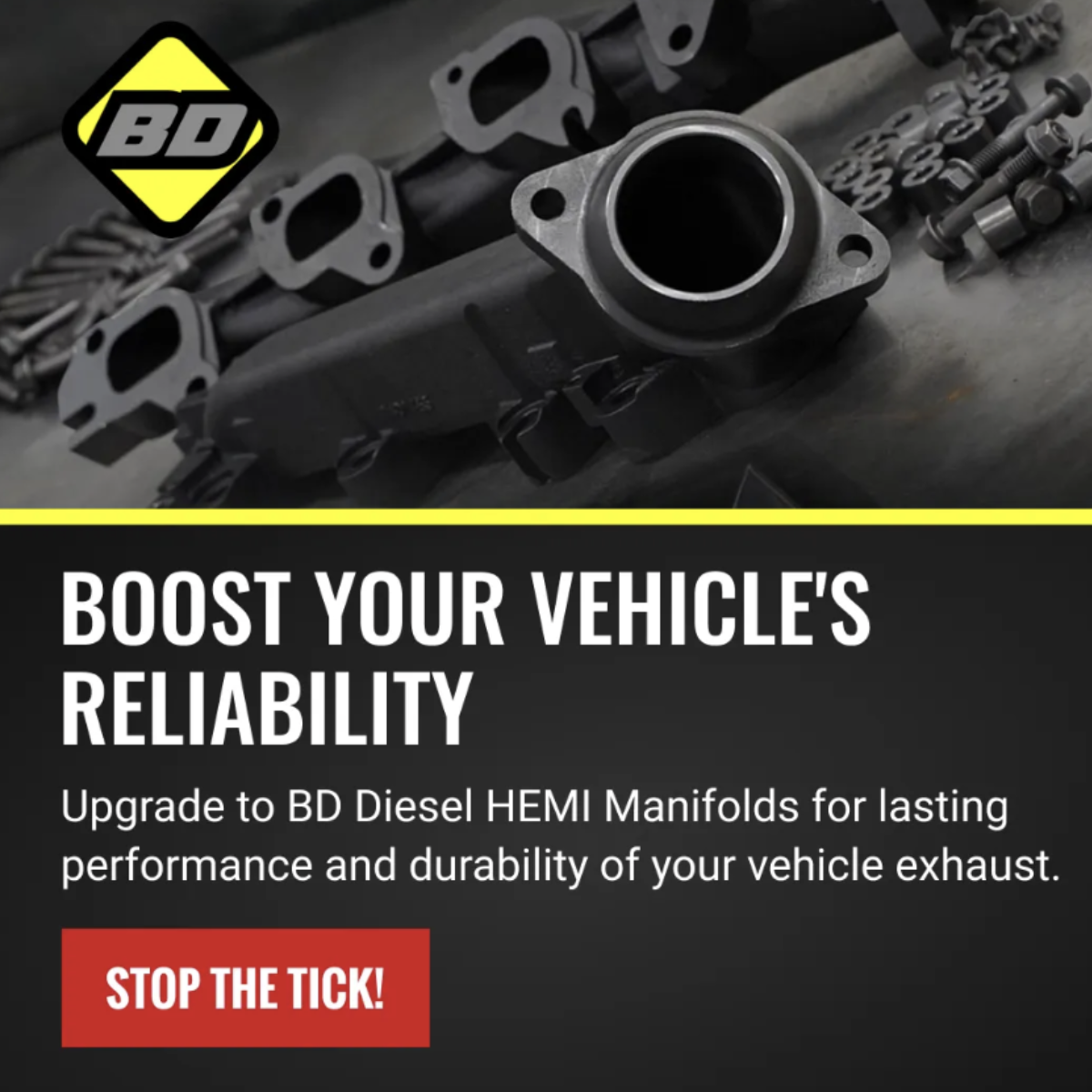 BD Diesel Performance EXHAUST MANIFOLD KIT DODGE/RAM 5.7L HEMI 1500 DS/2500 DJ/3500 D2 2009-2018 & RAM 1500 CLASSIC DS 2019-2022 1041463