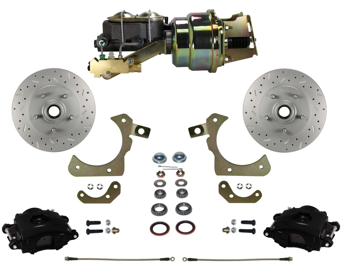 LEED Brakes BFC1011-K1A3X Front Disc Brake Conversion, Power Disc/Disc - MaxGrip XDS - Black