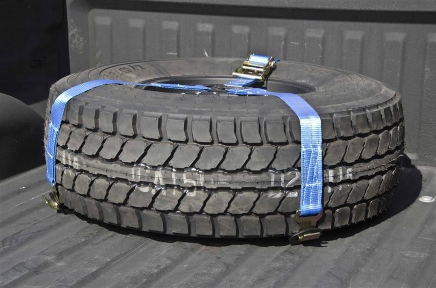 N-FAB BM1TSBK Bed Mounted Rapid Tire Strap, Textured Black