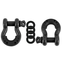 Mishimoto BNDR-GM 3/4" Steel D-Ring Shackle Set 2 Pieces Gunmetal  BNDR-GM