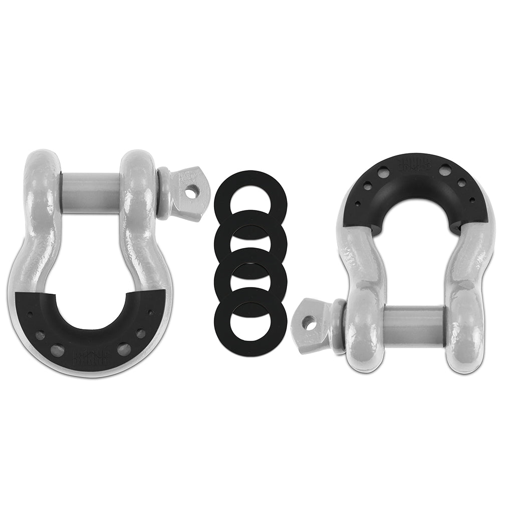 Mishimoto BNDR-GR 3/4" Steel D-Ring Shackle Set 2 Pieces Gray  BNDR-GR