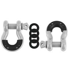 Mishimoto BNDR-GR 3/4" Steel D-Ring Shackle Set 2 Pieces Gray  BNDR-GR