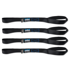 Mishimoto BNRTC-TDMD-4BK Borne Off-Road Medium-Duty Ratchet Tie-Down Kit (4-pack) Black  BNRTC-TDMD-4BK