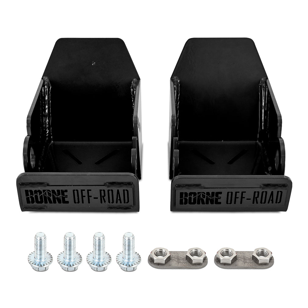 Mishimoto BNSD-BR-21RSBK Borne Off-Road Rear Shock Skid Plates Fits 2021+ Ford Bronco Black  BNSD-BR-21RSBK
