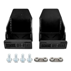 Mishimoto BNSD-BR-21RSBK Borne Off-Road Rear Shock Skid Plates Fits 2021+ Ford Bronco Black  BNSD-BR-21RSBK