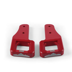 Mishimoto BNTH-F150-17RD Borne Off-Road Billet Tow Hooks fits Ford Raptor 2017+ Micro-Wrinkle Red  BNTH-F150-17RD