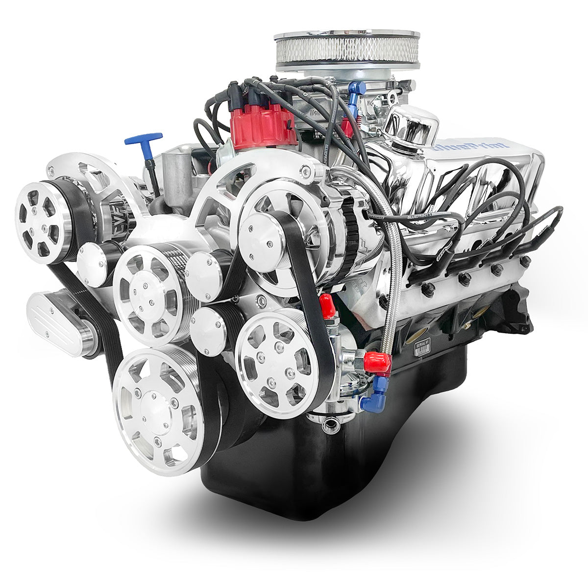 BluePrint Engines 347 ci Small Block Ford style engine - dressed longblock w/ EFI BP3479CTFK