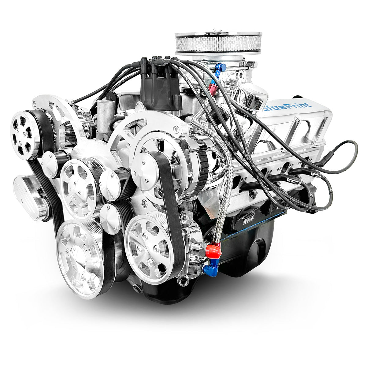 BluePrint Engines 347 ci Small Block Ford style engine - dressed longblock w/ carb BP3479RCTCK