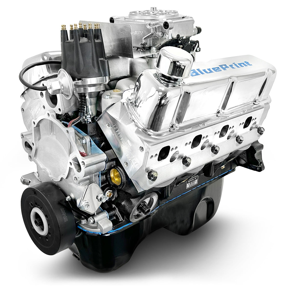 BluePrint Engines 347 ci Small Block Ford style engine - dressed longblock w/ EFI BP3479RCTF