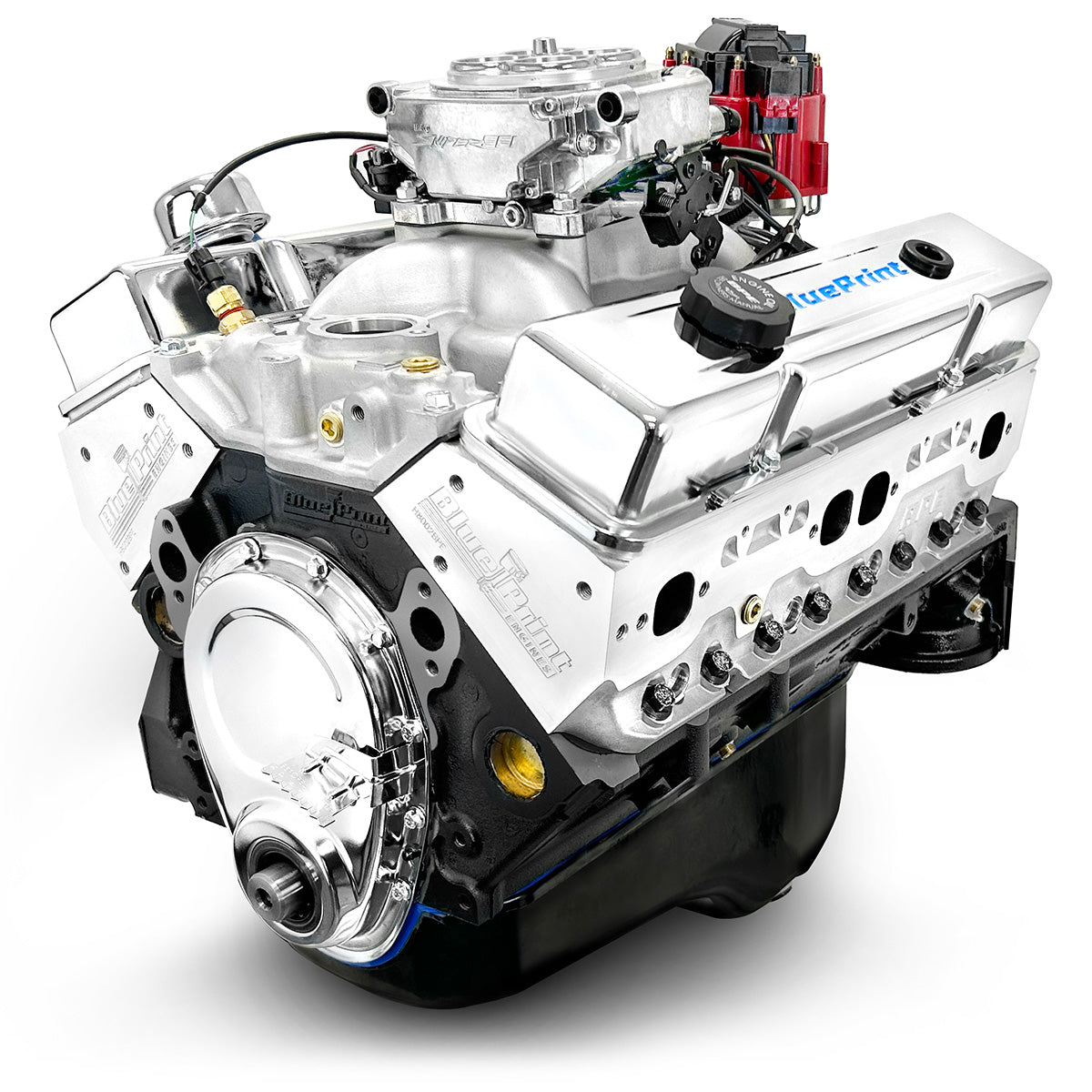 BluePrint Engines 350 ci Small Block GM style engine - dressed longblock w/ EFI BP350CTF
