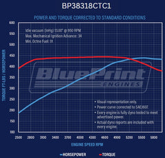 BluePrint Engines 383 ci Small Block GM Style Engine - Dressed Long Block w/ Carb