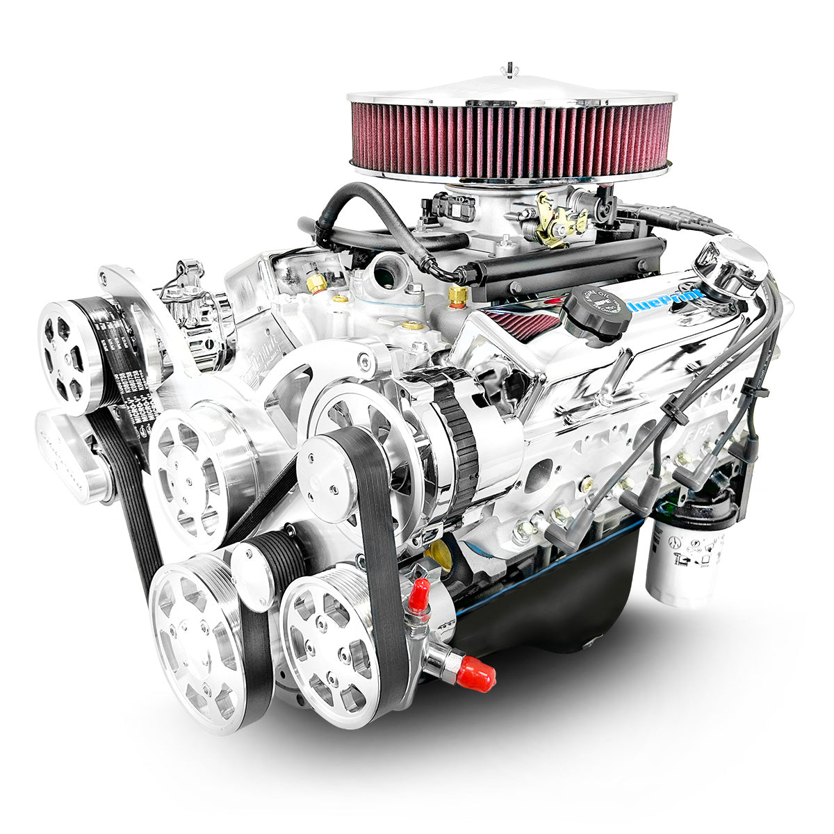 BluePrint Engines 383 ci Small Block GM style drop in ready Engine - dressed longblock w/ carb BP38318MPFIK