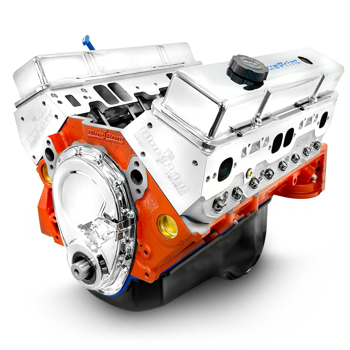 BluePrint Engines 400 ci Small Block GM style engine - dressed longblock w/ carb BP4002CT1
