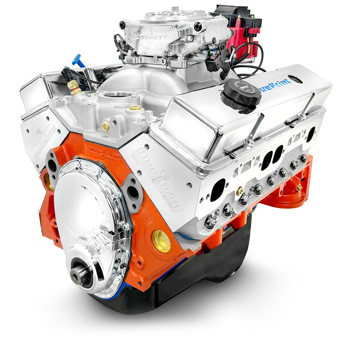 BluePrint Engines 400 ci Small Block GM style engine - dressed longblock w/ EFI BP4002CTF