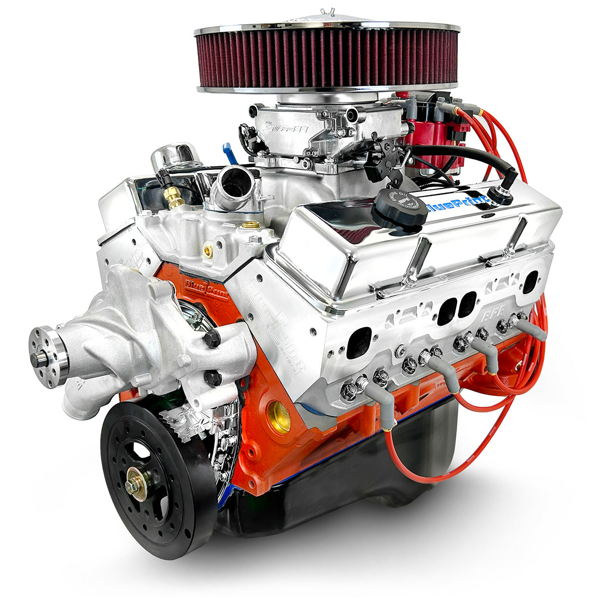 BluePrint Engines 400 ci Small Block GM style drop in ready Engine - dressed longblock w/ EFI BP4002CTFD