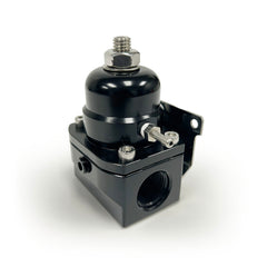 BluePrint Engines EFI BILLET ALUMINUM FUEL PRESSURE BYPASS REGULATOR, -10AN ORB, 40-75 PSI, BLACK BPP13101BK