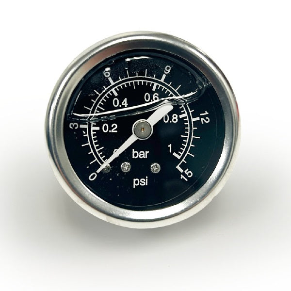 BluePrint Engines 0-15 PSI LIQUID-FILLED FUEL PRESSURE GAUGE. 1/8 NPT BPP15632