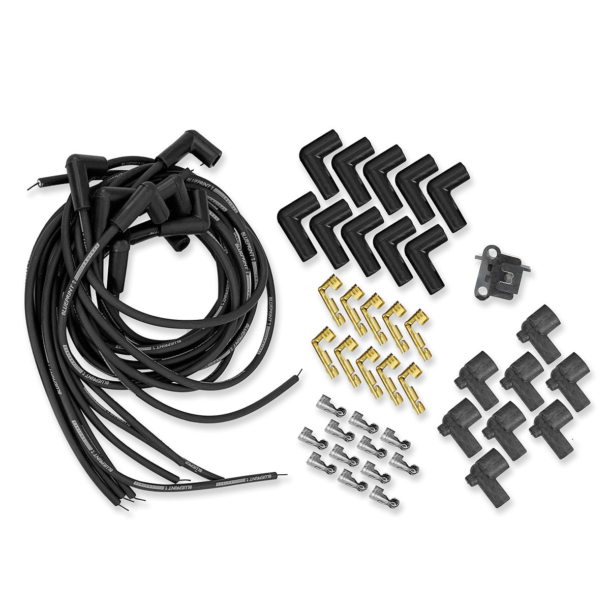 BluePrint Engines 8mm SPARK PLUG WIRE SET, 90 DEGREE BOOTS, SMALL BLOCK CHEVY BPP28608