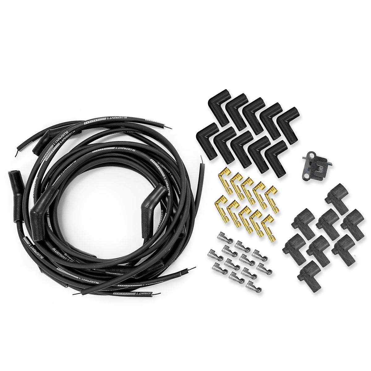BluePrint Engines 8mm SPARK PLUG WIRE SET, 135 DEGREE BOOTS, BIG BLOCK CHEVY / SBF BPP28610