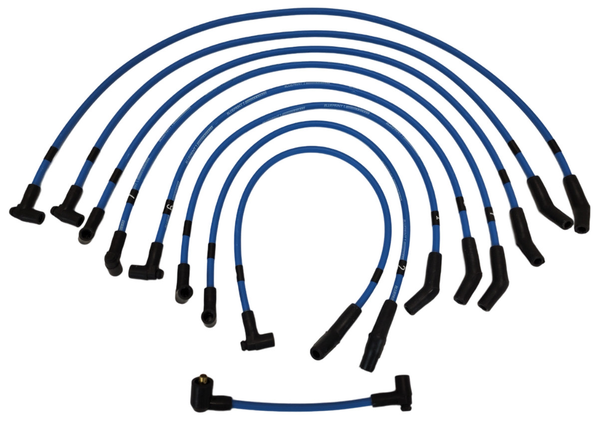 BluePrint Engines 8.65mm SPARK PLUG WIRE SET, 135 DEGREE BOOTS, SMALL BLOCK FORD BG