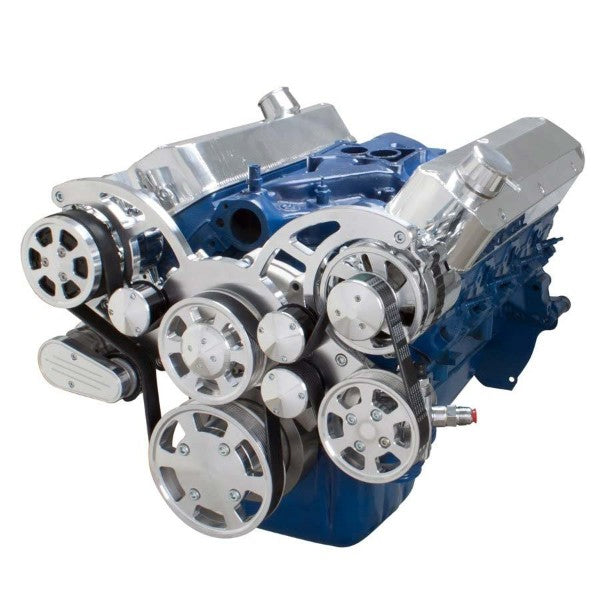 BluePrint Engines SBF 302/351W FRONT ACCESSORY DRIVE, FULL SERPENTINE W/ ALT, PS, WP, AC, BRACKETS, BOLTS BPP302FDACPS4