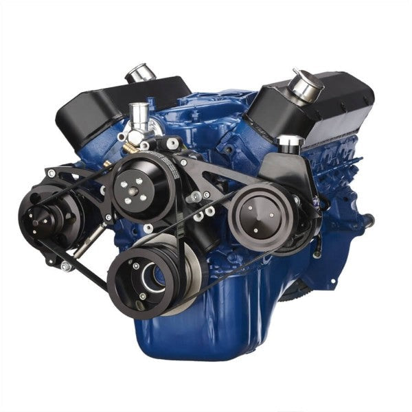 BluePrint Engines SBF 302 FRONT ACCESSORY DRIVE, DUAL-BELT QUICK SERPENTINE W/ ALT, PS, WP, BRACKETS, BOLTS BPP302FDPS3BK
