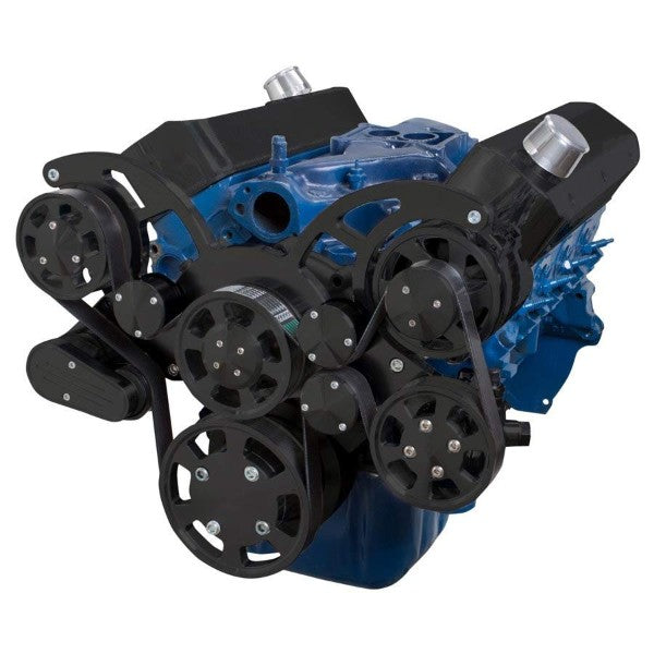BluePrint Engines SBF 302/351W FRONT ACCESSORY DRIVE, FULL SERPENTINE W/ ALT, PS, WP, BRACKETS, BOLTS BPP302FDPS4BK