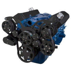 BluePrint Engines SBF 302/351W FRONT ACCESSORY DRIVE, FULL SERPENTINE W/ ALT, PS, WP, BRACKETS, BOLTS BPP302FDPS4BK