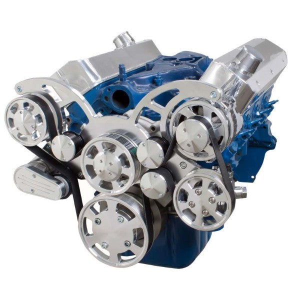 BluePrint Engines SBF 302/351W FRONT ACCESSORY DRIVE, FULL SERPENTINE W/ ALT, PS, WP, BRACKETS, BOLTS BPP302FDPS4