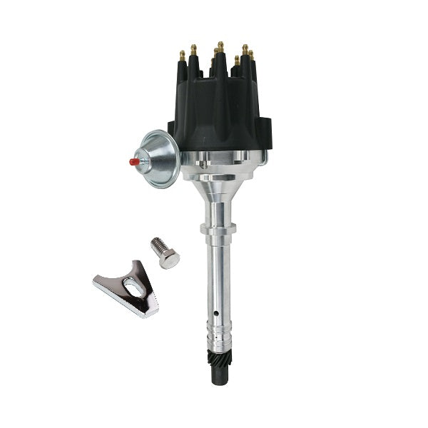 BluePrint Engines PRO SERIES READY TO RUN DISTRIBUTOR, CHEVY SB/BB, V8 ENGINE, BLACK CAP W/ FIXED COLLAR BPP3503BK