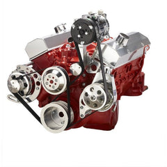 BluePrint Engines SBC FRONT ACCESSORY DRIVE, DUAL-BELT QUICK SERPENTINE W/ ALT, PS, WP, AC, BRACKETS, BOLTS BPP350FDACPS3