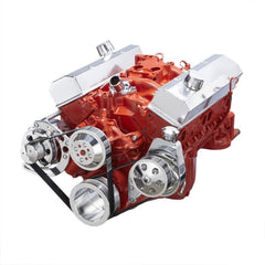 BluePrint Engines SBC FRONT ACCESSORY DRIVE, DUAL-BELT QUICK SERPENTINE W/ ALT, PS, WP, BRACKETS, BOLTS BPP350FDPS3