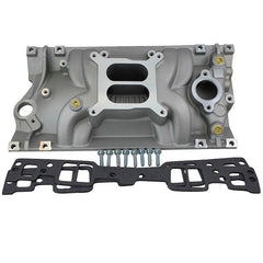 BluePrint Engines BluePrint Engines SBC Intake Manifold Kit, Dual Plane, Aluminum, Natural, Square Bore, Chevy, Small Block, Vortec BPP350VINT