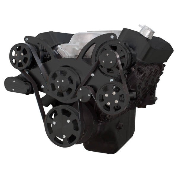 BluePrint Engines BBC (STD/TALL DECK) FRONT ACCESSORY DRIVE, FULL SERPENTINE W/ ALT, PS, WP, BRACKETS, BOLTS BPP454FDPS4BK