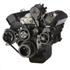 BluePrint Engines BBC (STD DECK) FRONT ACCESSORY DRIVE, DUAL-BELT QUICK SERPENTINE W/ ALT, PS, WP, AC, BRACKETS, BOLTS BPP454FDPSAC3BK