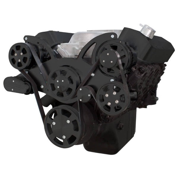 BluePrint Engines BBC (STD/TALL DECK) FRONT ACCESSORY DRIVE, FULL SERPENTINE W/ ALT, PS, WP, AC, BRACKETS, BOLTS BPP454FDPSAC4BK