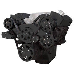 BluePrint Engines BBC (STD/TALL DECK) FRONT ACCESSORY DRIVE, FULL SERPENTINE W/ ALT, PS, WP, AC, BRACKETS, BOLTS BPP454FDPSAC4BK