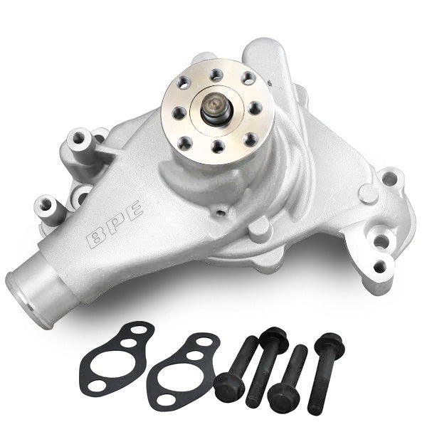 BluePrint Engines ALUMINUM MECHANICAL WATER PUMP, CHEVY SB, LONG, STANDARD ROTATION, SATIN BPP67265