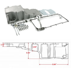 BluePrint Engines LS Oil Pan Swap Kit, Low Profile Oil Pan Kit for HotRod / Muscle Car Engine Swap BPP81073