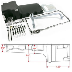 BluePrint Engines LS Oil Pan Swap Kit, Rear Sump Oil Pan Kit for  Muscle Car / Truck Engine Swap, Black BPP81074BK