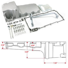 BluePrint Engines LS Oil Pan Swap Kit, Rear Sump Oil Pan Kit for  Muscle Car / Truck Engine Swap BPP81074