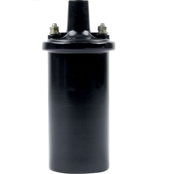 BluePrint Engines IGNITION COIL, CANISTER ROUND OIL-FILLED, 45K VOLT, FEMALE SOCKET, INCLUDING MOUNTING KIT, BLACK BPP82021BK